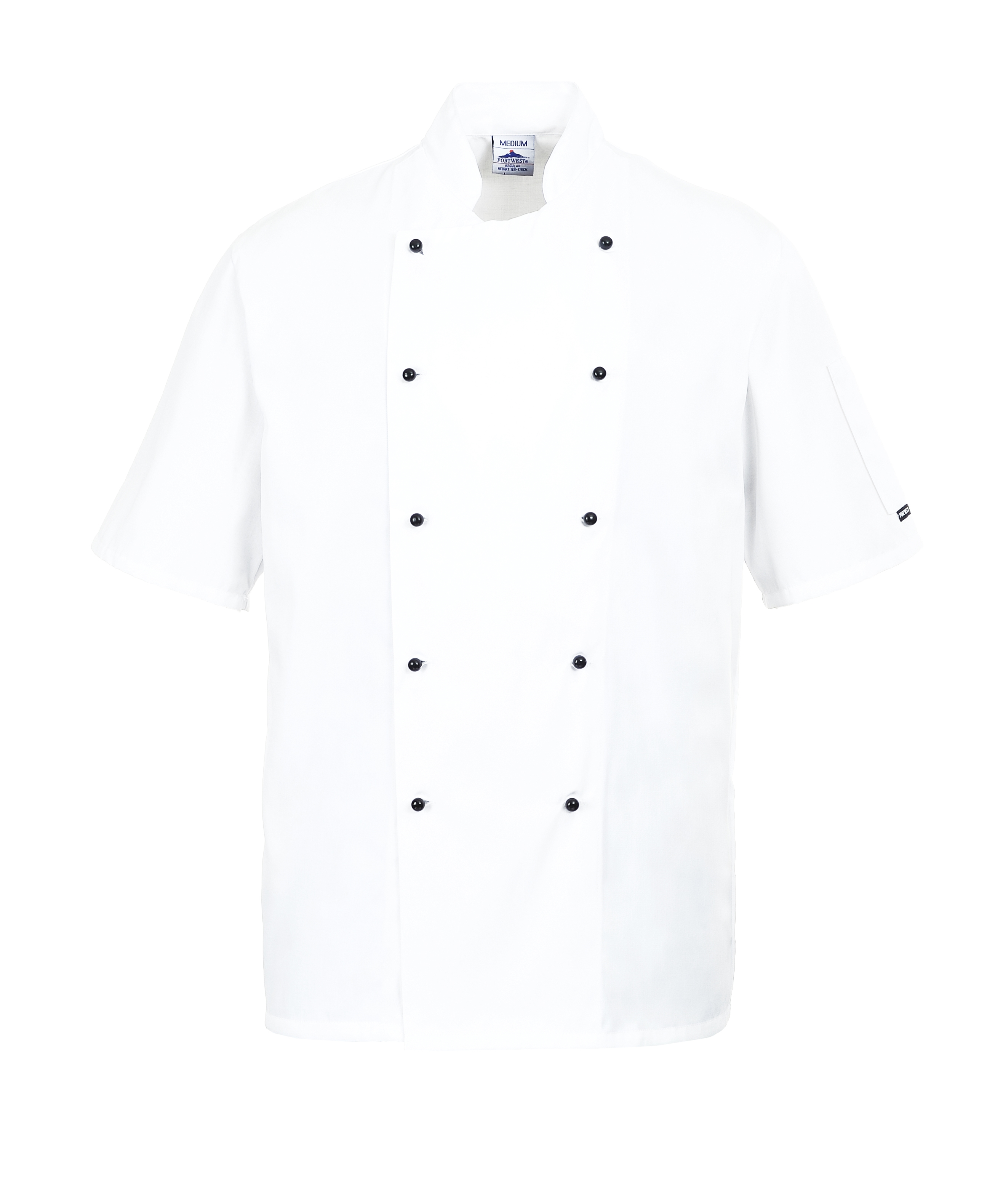 Portwest Kent Chefs Twill Jacket Detachable Buttons Catering Work Apron C734 
